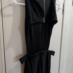 Black Cut Out Jumpsuit, Silver Hardware Size XL Sexy